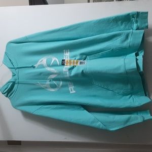 Real tree rival fleece Hoodia with front pockets xl aqua